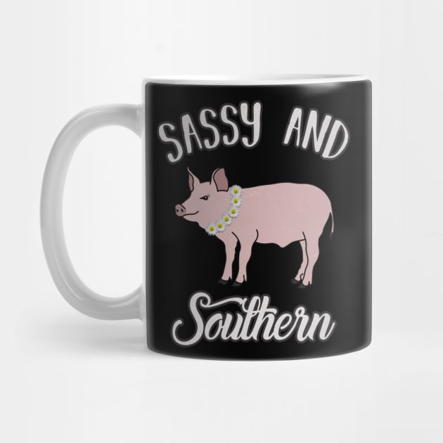 Sassy and Southern Cute Flower Daisy Pig by charlescheshire